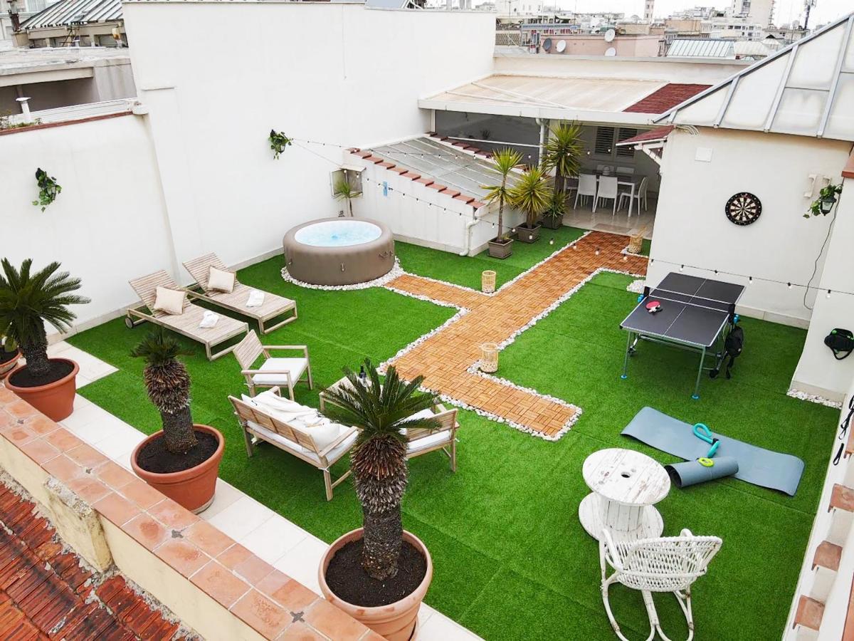 Apulialux Private 100Mq Rooftop Oasis W Jacuzzi Apartment บารี ภายนอก รูปภาพ